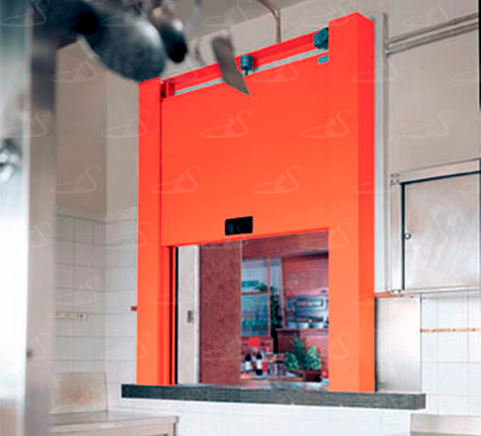 puerta antiincendios guillotina